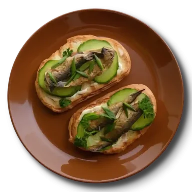 Гренки со шпротами