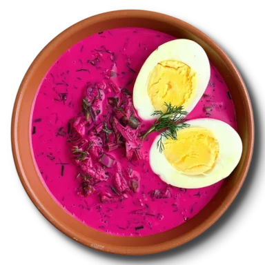 Холодный литовский борщ