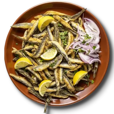 Жареная корюшка (мойва)